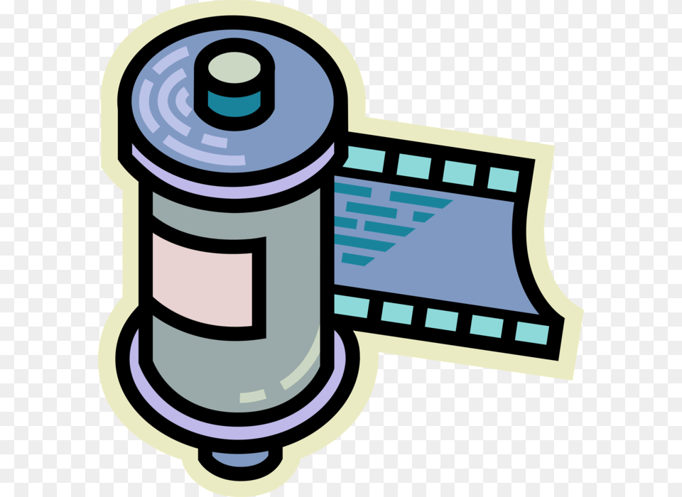 Vector Illustration Of 35mm Photography Roll Of Camera, Gas Pump, Machine, Pump Png Image