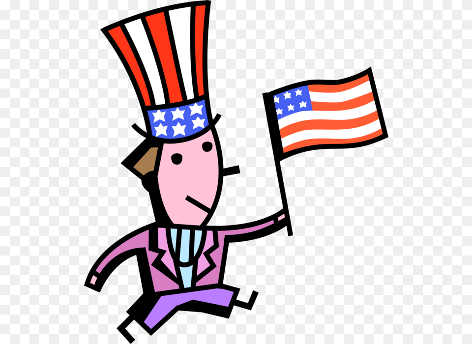 Vector Illustration Of 4th Of July Independence Day, Flag Png Image