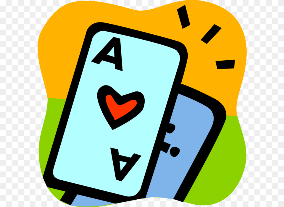 Vector Illustration Of Ace Of Hearts Casino And Gambling, Text Free Png