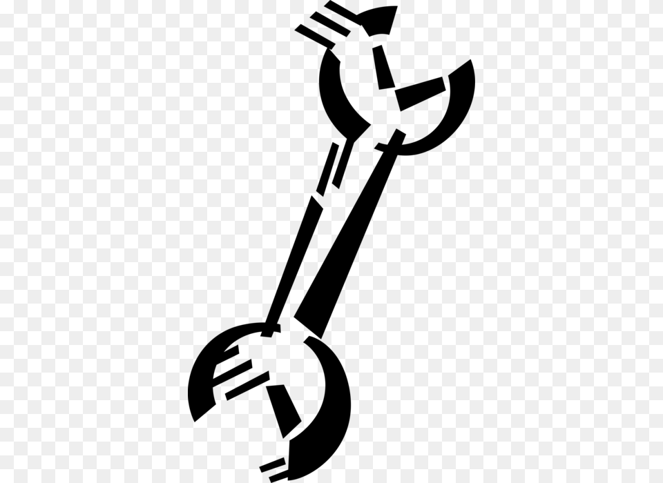 Vector Illustration Of Adjustable Wrench Or Spanner, Gray Free Transparent Png