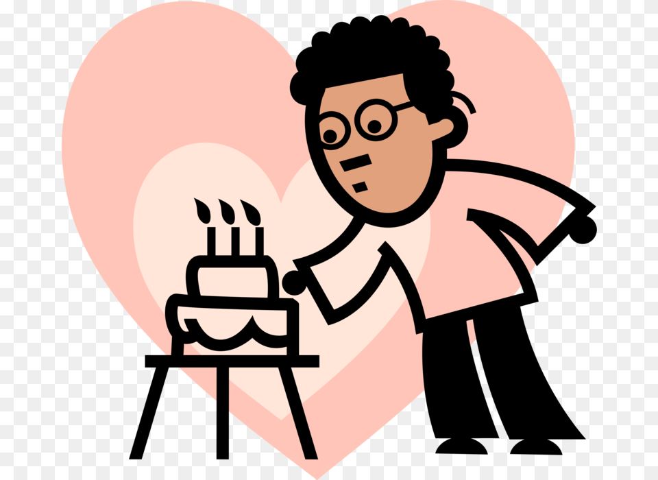 Vector Illustration Of African American Birthday Boy Accountant Cartoon, Photography, Person, People, Stencil Free Transparent Png