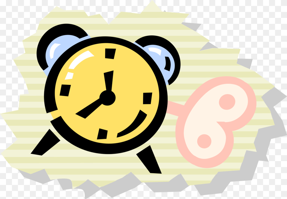 Vector Illustration Of Alarm Clock Ringing Its Morning, Alarm Clock Png