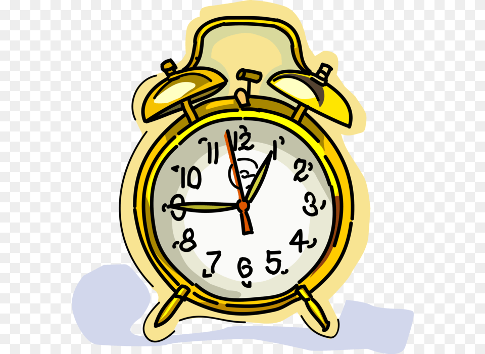 Vector Illustration Of Alarm Clock Ringing Its Morning Clock Clip Art, Alarm Clock, Ammunition, Grenade, Weapon Free Png Download
