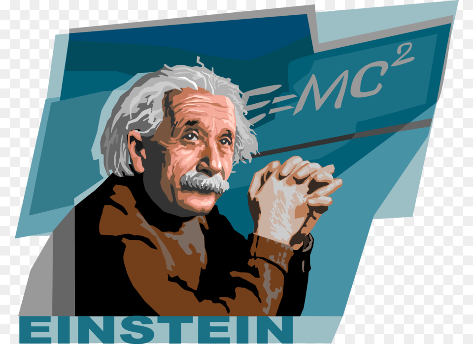 Vector Illustration Of Albert Einstein German Theoretical Albert Einstein, Poster, Advertisement, Person, Man Free Transparent Png