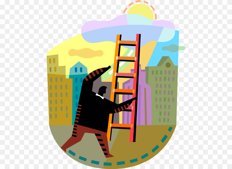 Vector Illustration Of Ambitious Businessman Climbs Illustration, Play Area, Outdoors, Dynamite, Weapon Png