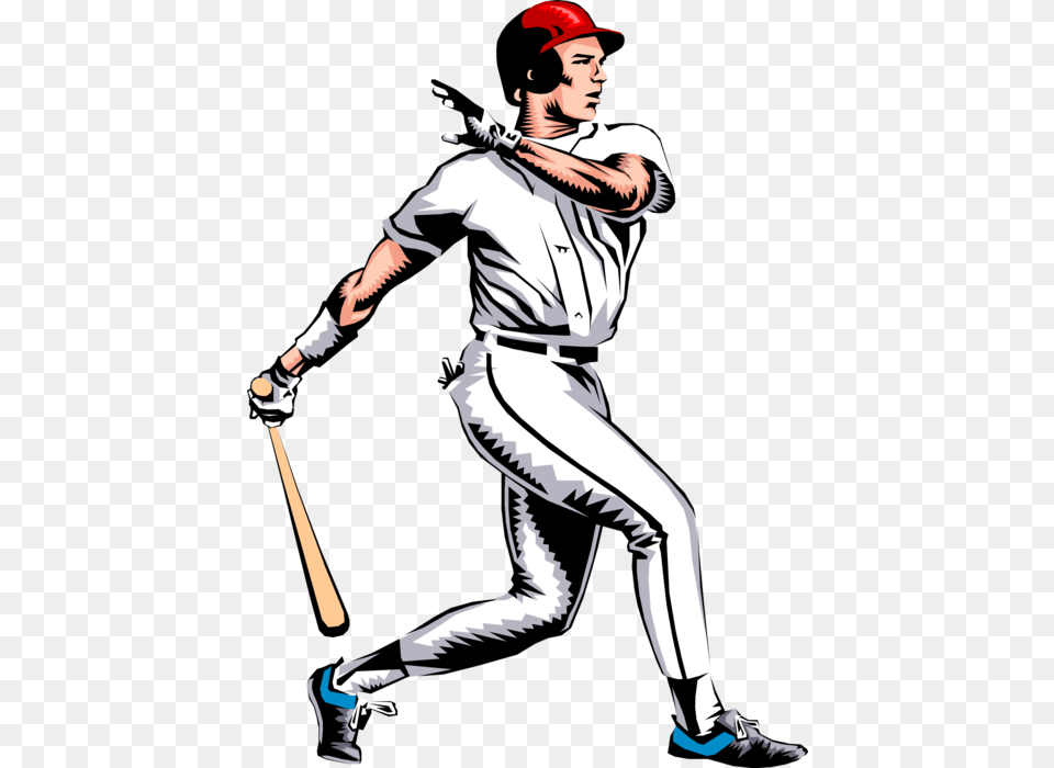 Vector Illustration Of American Pastime Sport Of Baseball Baseball Batter Clipart, Team Sport, Athlete, Ballplayer, Team Free Png Download