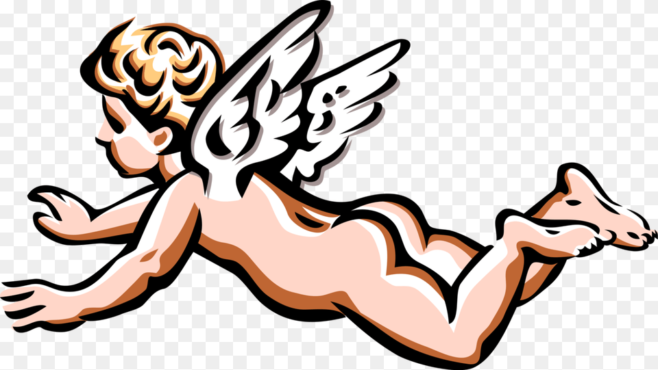 Vector Illustration Of Angelic Spiritual Cherub Angel Cherubs, Adult, Female, Person, Woman Free Transparent Png
