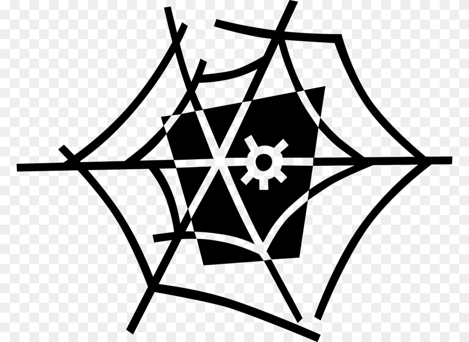 Vector Illustration Of Arachnid Spider Insect Bug In Circle, Gray Free Png