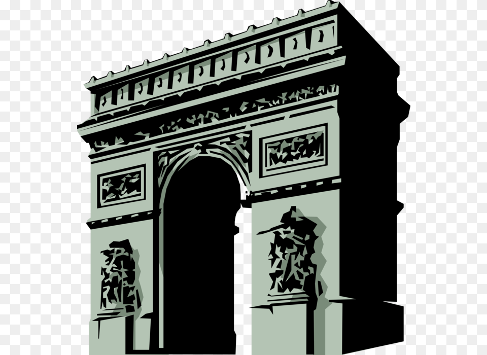 Vector Illustration Of Arc De Triomphe Triumphal Arch Arc De Triomphe Clipart Architecture, Adult, Male, Man Free Transparent Png
