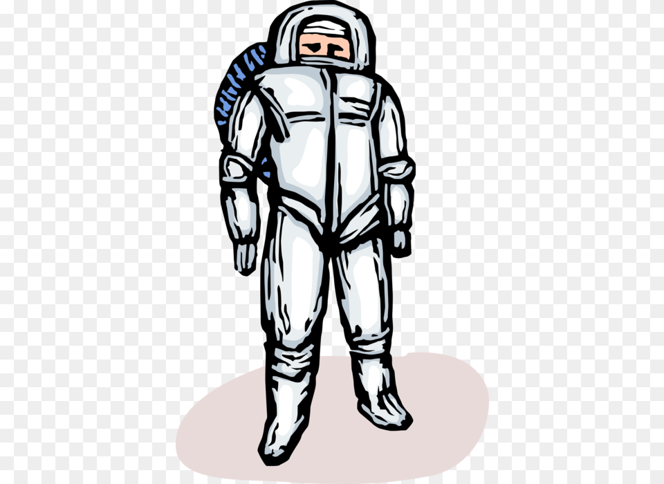 Vector Illustration Of Astronaut In Outer Space Pressurized Sketch, Adult, Male, Man, Person Free Png