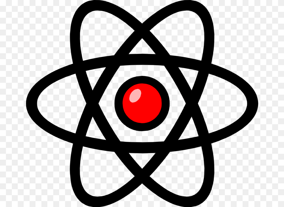 Vector Illustration Of Atom Smallest Unit Of Matter Logo React Js, Sphere, Lighting, Astronomy, Moon Free Png