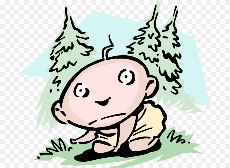 Vector Illustration Of Babe In The Woods Idiom Baby Babe In The Woods Idiom, Book, Comics, Publication, Person Free Png