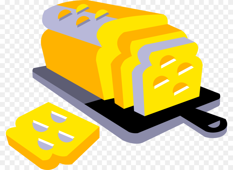 Vector Illustration Of Baked Bakery Bread Loaf On Cutting, Food, Electrical Device, Appliance, Device Free Png Download