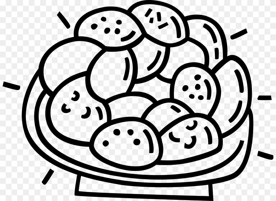 Vector Illustration Of Baking Plate Of Cookie Biscuits Cookie, Gray Png Image