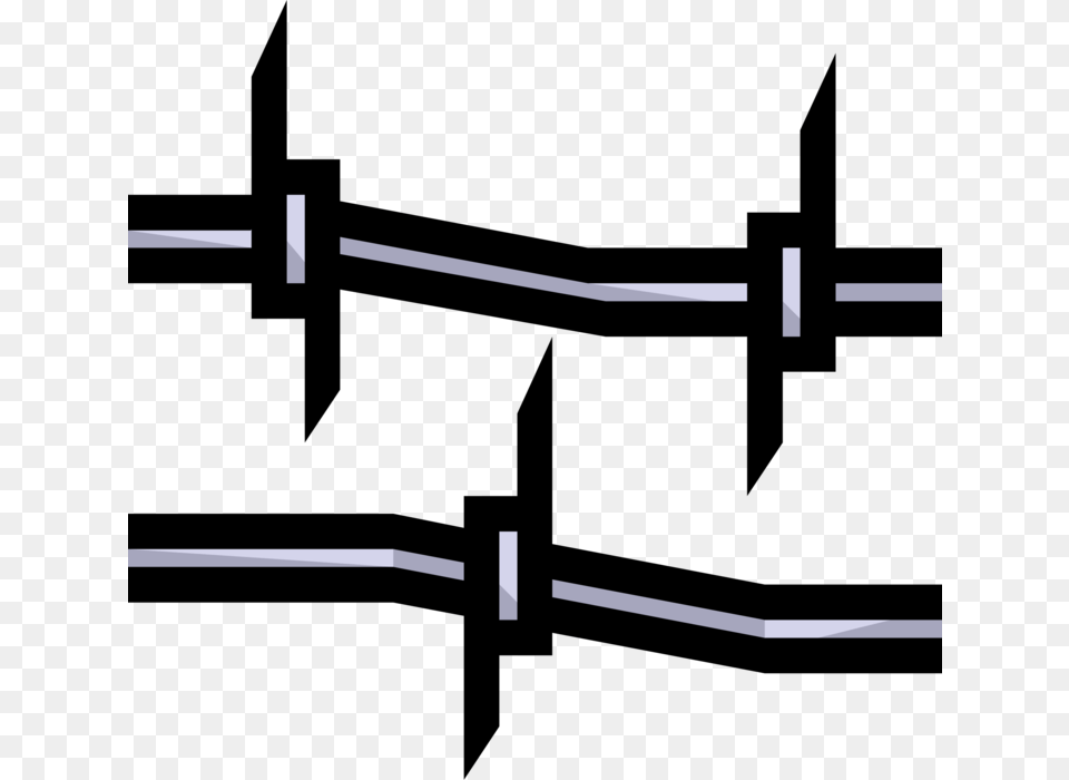 Vector Illustration Of Barb Wire Or Barbed Wire Steel Kangaroo, Cutlery, Fork Png Image