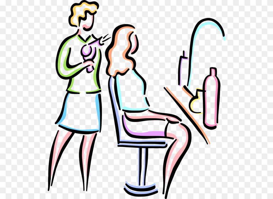 Vector Illustration Of Beauty Salon Beautician And, Light, Adult, Female, Person Free Png Download