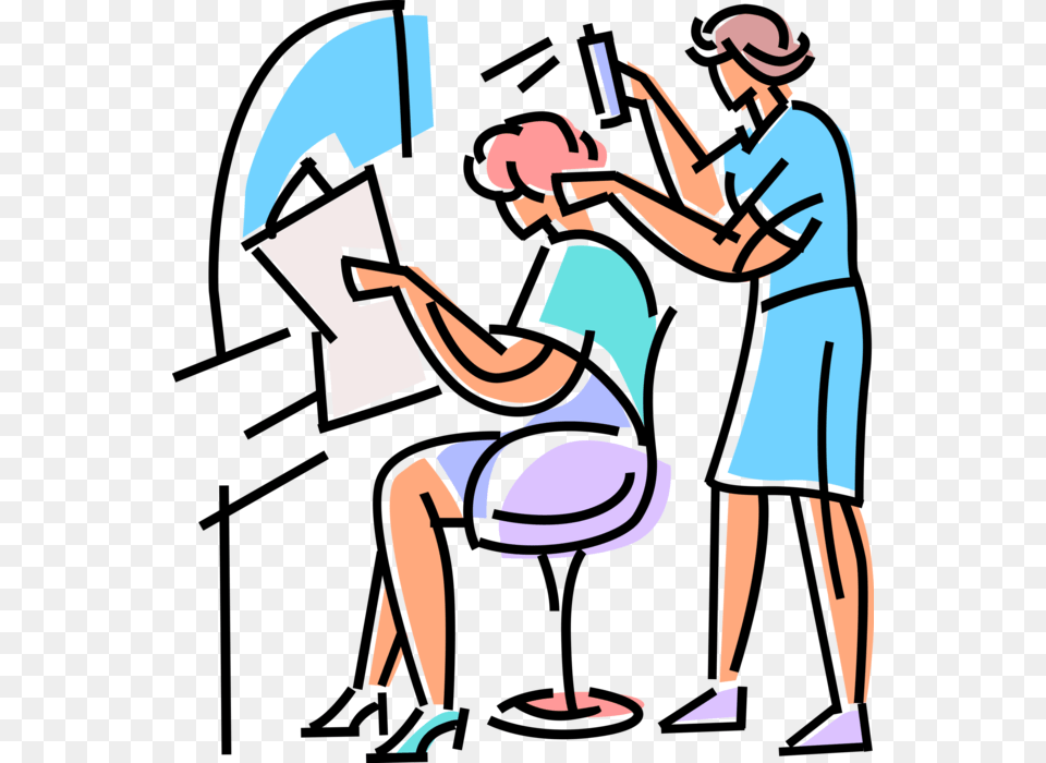 Vector Illustration Of Beauty Salon Beautician And Beauty Salon Art Vector, Person, Hairdresser Free Transparent Png