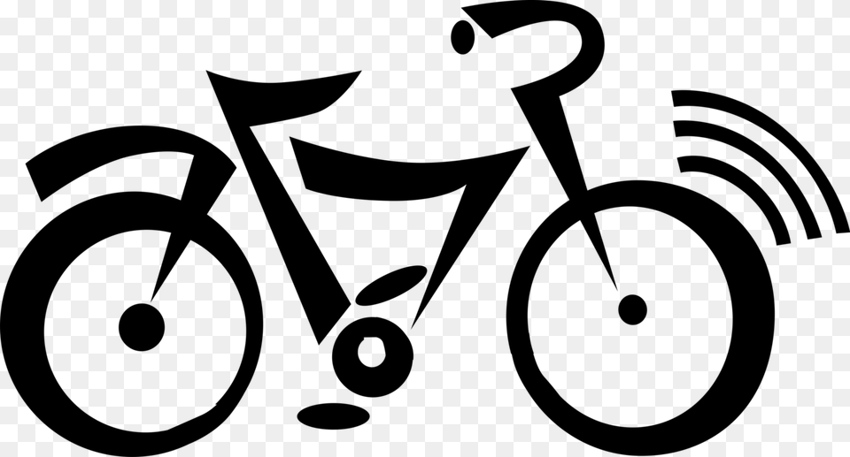 Vector Illustration Of Bicycle Bike Or Cycle Human Bicycle, Gray Free Png Download