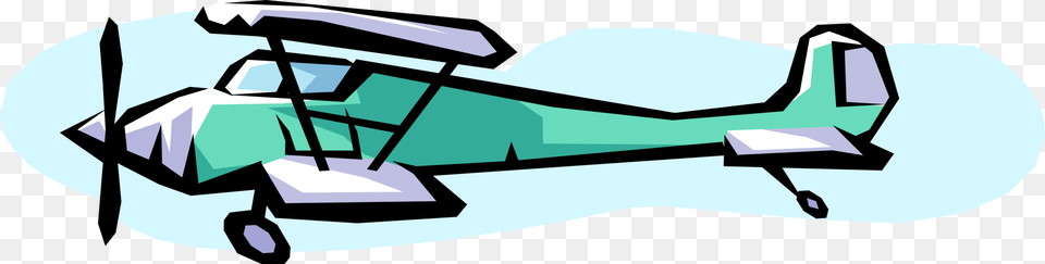 Vector Illustration Of Biplane Fixed Wing Aircraft, Transportation, Vehicle, Airplane Free Png Download