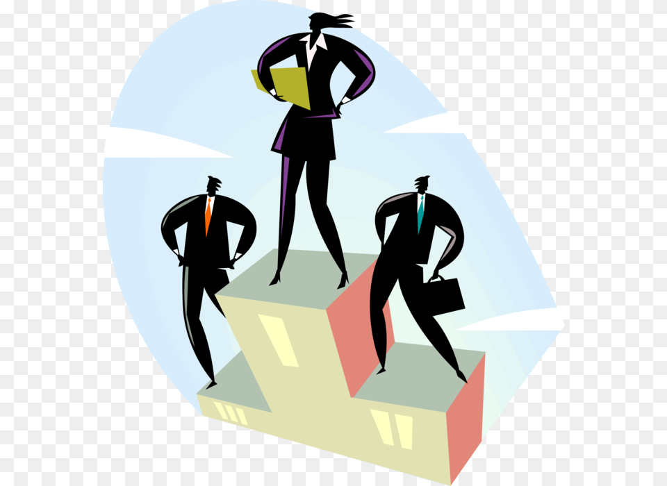 Vector Illustration Of Business Colleagues Stand On Management, Publication, Book, Comics, Adult Free Transparent Png