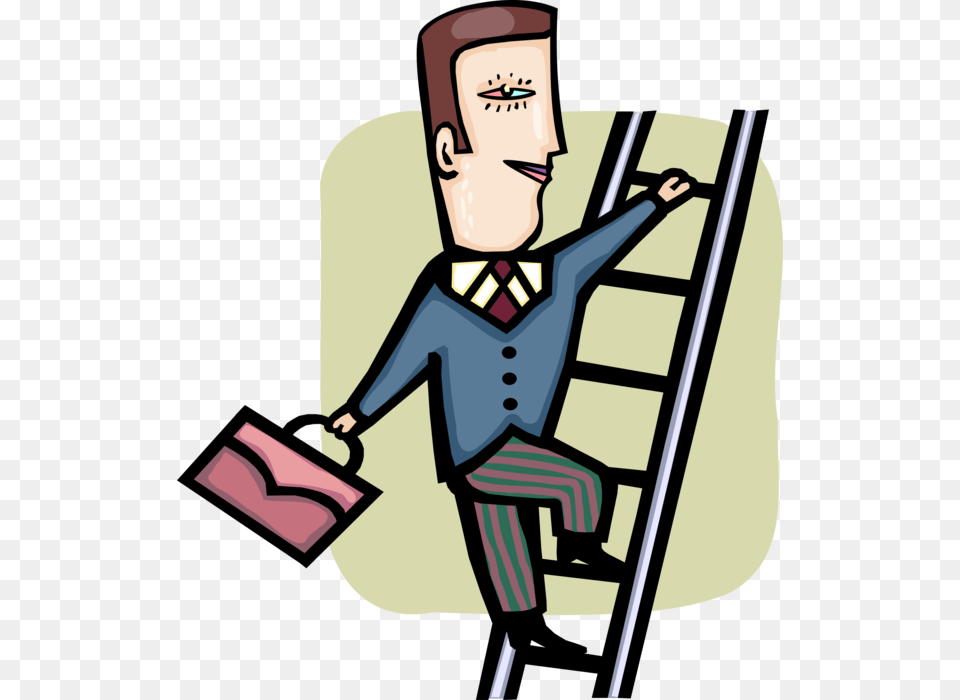 Vector Illustration Of Businessman Climbs Corporate, Accessories, Formal Wear, Tie, Person Png Image