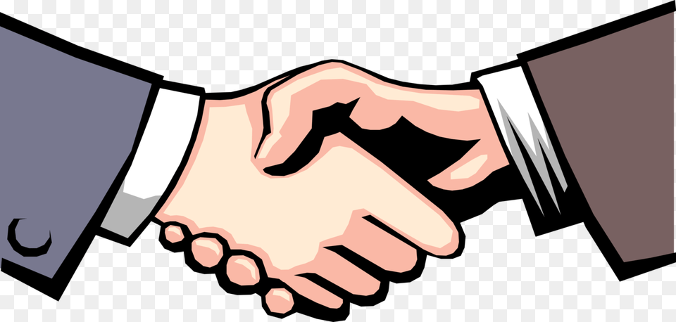 Vector Illustration Of Businessman Hands Shaking Shake Hands Vector, Body Part, Hand, Person, Handshake Free Transparent Png