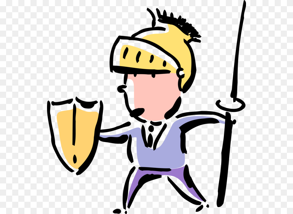 Vector Illustration Of Businessman Warrior In Medieval, Clothing, Hardhat, Helmet, Adult Free Png Download