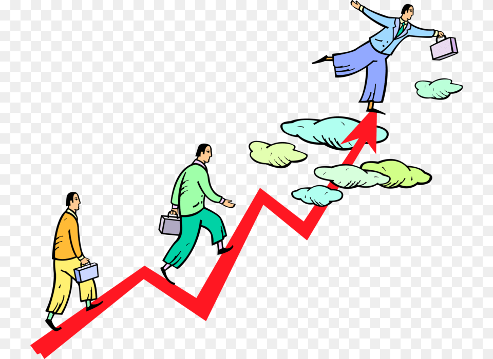 Vector Illustration Of Businessmen Climbing To Top Team Success Mlm Climb Clipart, Person, Adult, Female, Woman Free Png