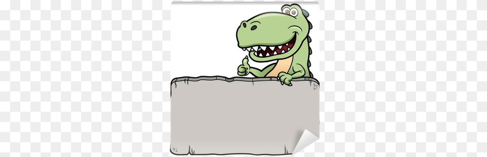 Vector Illustration Of Cartoon Dinosaur With Rock Wall Delightful Dinosaur Pals Seek And Find Activity Book, Animal, Reptile Free Transparent Png
