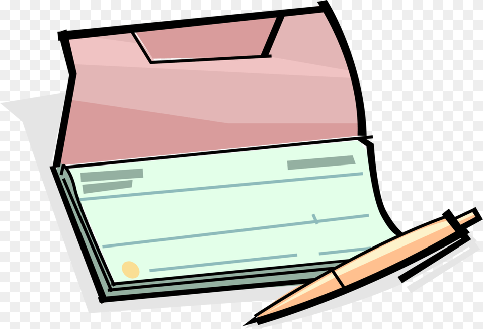 Vector Illustration Of Check Or Cheque Book Checks Bank Account Clipart, Text Png Image