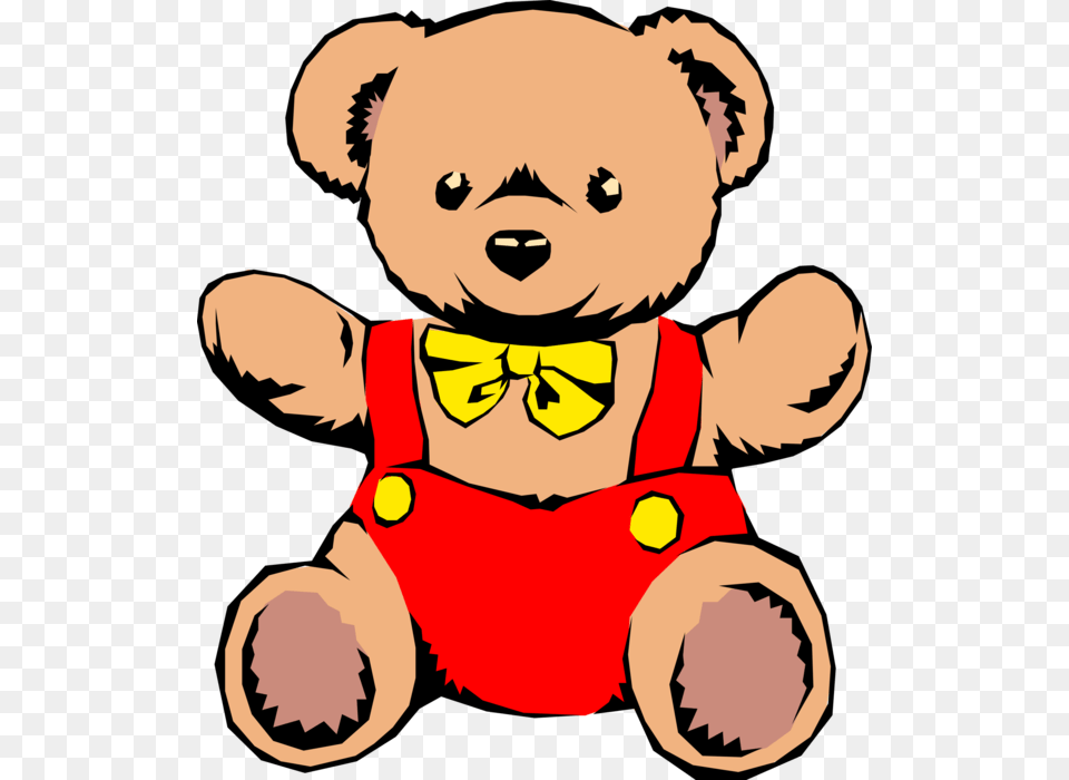 Vector Illustration Of Child S Stuffed Animal Teddy, Baby, Person, Teddy Bear, Toy Free Transparent Png