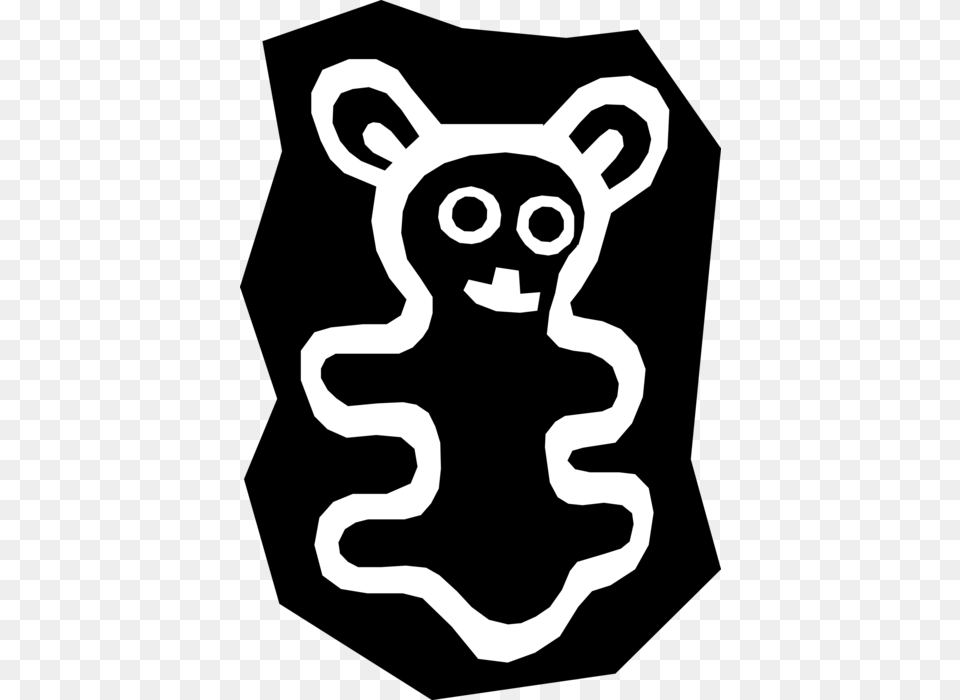 Vector Illustration Of Child39s Stuffed Animal Teddy Illustration, Stencil, Face, Head, Person Free Png