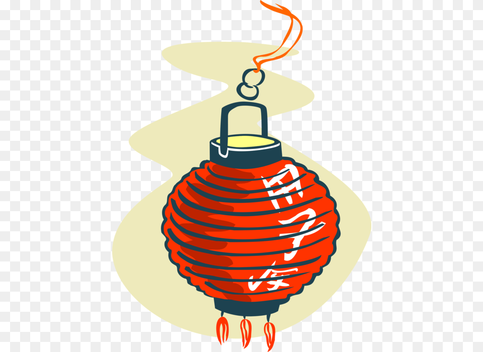 Vector Illustration Of Chinese Asian Paper Lanterns Japanese Paper Lantern, Ammunition, Weapon, Bomb Free Png