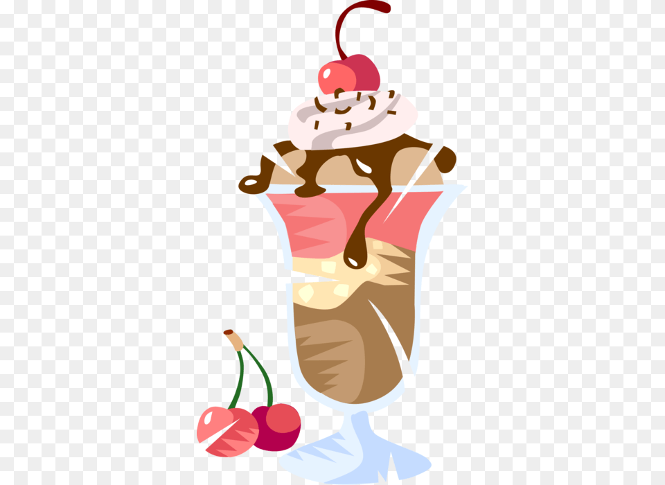 Vector Illustration Of Chocolate Sundae Ice Cream Dessert Anatomy Of A Sundae Throw Blanket, Food, Ice Cream, Baby, Person Free Transparent Png