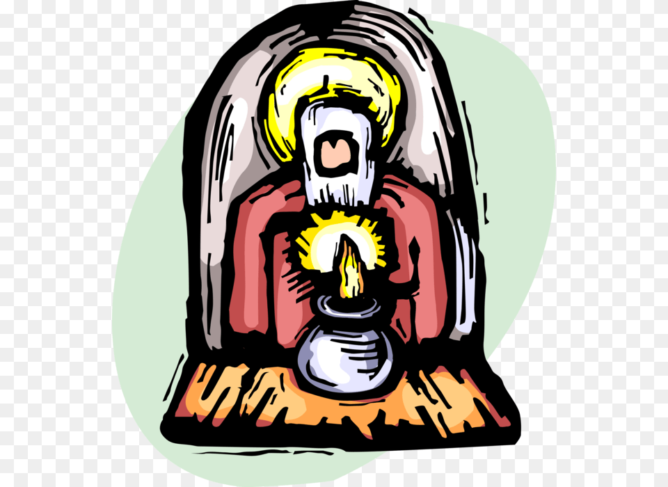 Vector Illustration Of Christian Religion Saint Figure Cartoon, Art, Adult, Person, Man Png