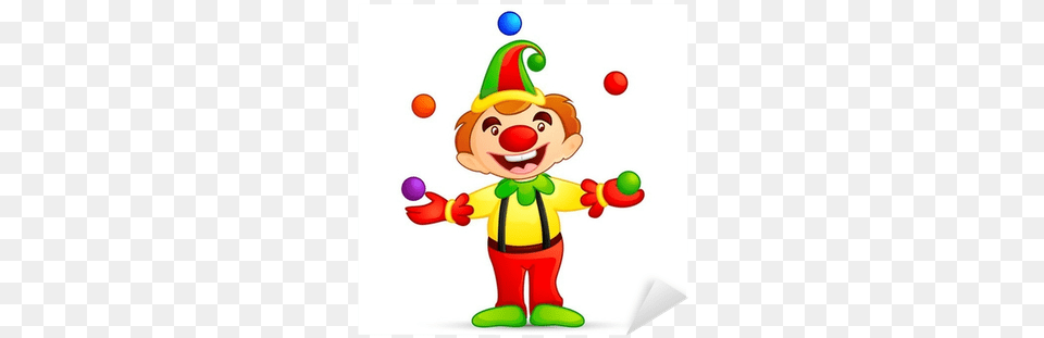 Vector Illustration Of Circus Joker Juggling With Ball Circus Joker Cartoon, Person, Performer, Clown, Baby Free Png