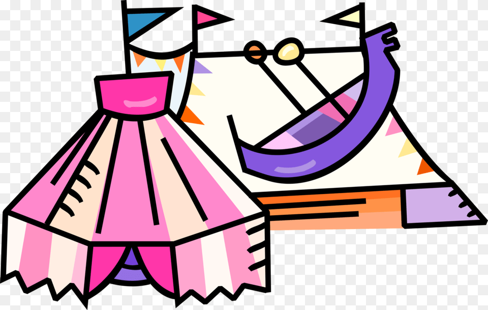 Vector Illustration Of Circus Tent Traditional Big, Art, People, Person Free Png Download
