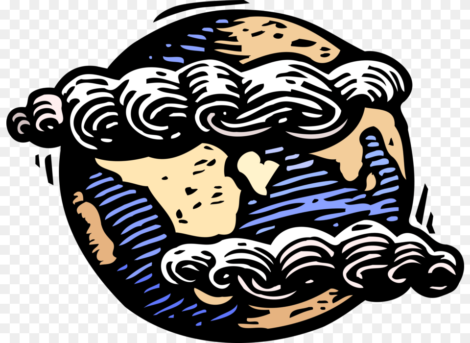 Vector Illustration Of Clouds Over Planet World Mother John Cabot Treasure, Baby, Person, Art, Face Free Transparent Png