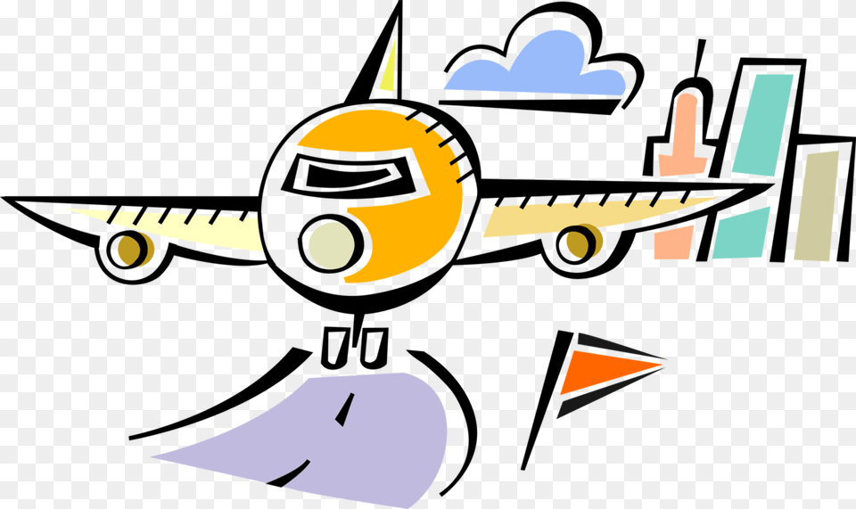 Vector Illustration Of Commercial Airline Passenger Clip Art, Wheel, Machine, Shark, Sea Life Free Png