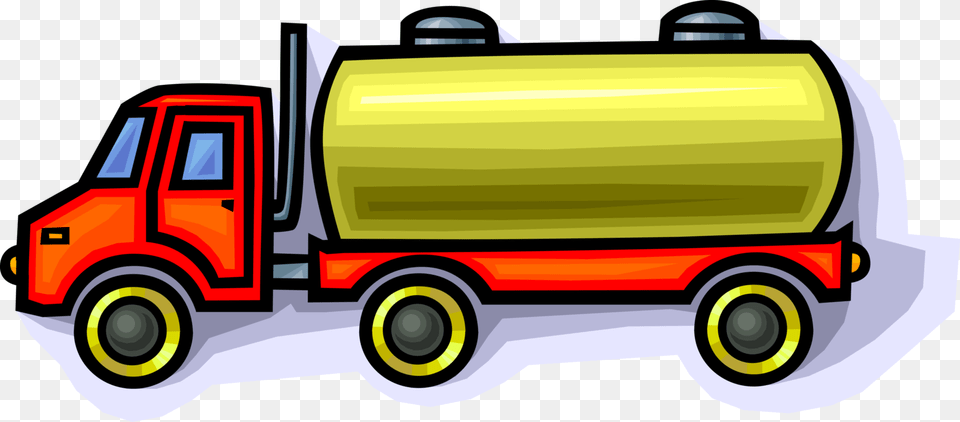 Vector Illustration Of Commercial Shipping And Delivery Top Septic Truck Cartoon, Moving Van, Transportation, Van, Vehicle Free Png