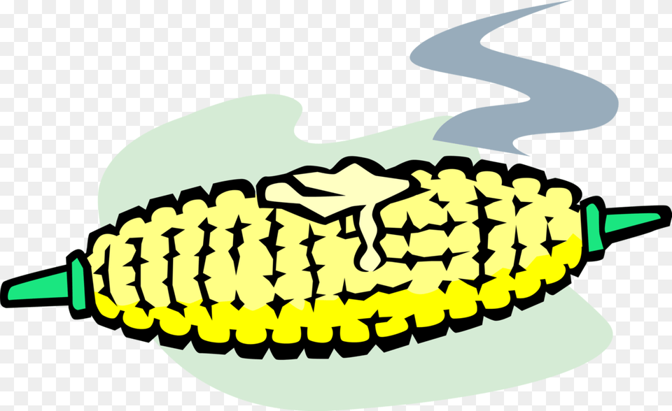 Vector Illustration Of Corn On The Cob Grain Plant Corn On The Cob Clipart, Food, Produce Png Image