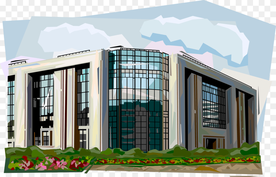 Vector Illustration Of Council Of The European Union House, Architecture, Building, City, Condo Free Png Download