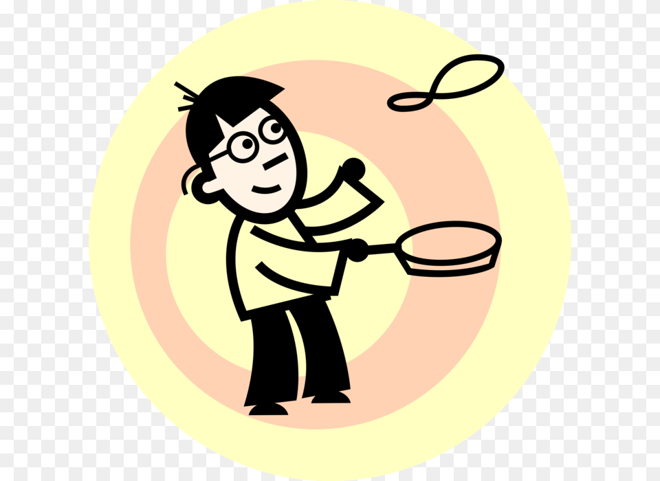 Vector Illustration Of Culinary Cuisine Chef Flips Cartoon, Baby, Person, Face, Head Free Transparent Png