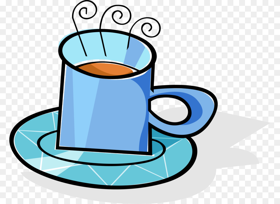Vector Illustration Of Cup Of Hot Freshly Brewed Coffee Coffee, Saucer, Beverage, Coffee Cup Png Image