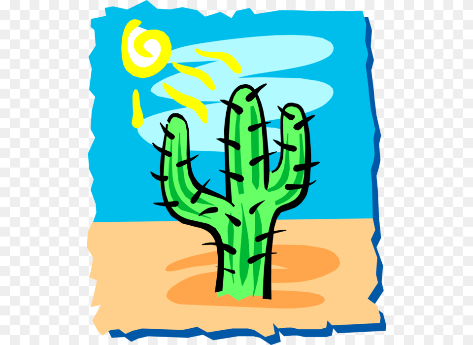 Vector Illustration Of Desert Vegetation Succulent, Cactus, Plant Free Png