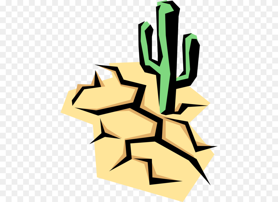 Vector Illustration Of Desert Vegetation Succulent Illustration, Symbol, Recycling Symbol Free Transparent Png