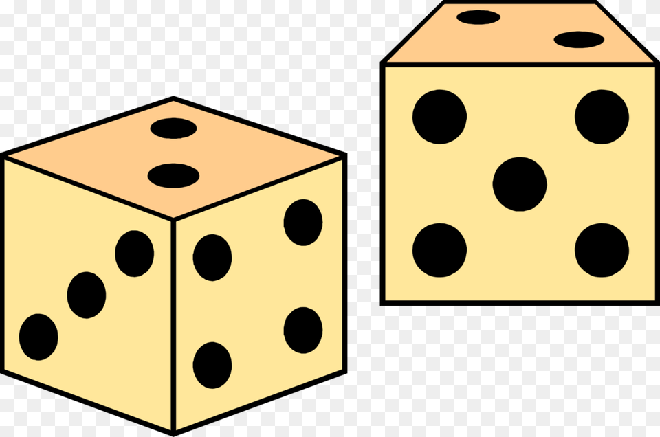 Vector Illustration Of Dice Used In Pairs In Casino, Game Free Png Download