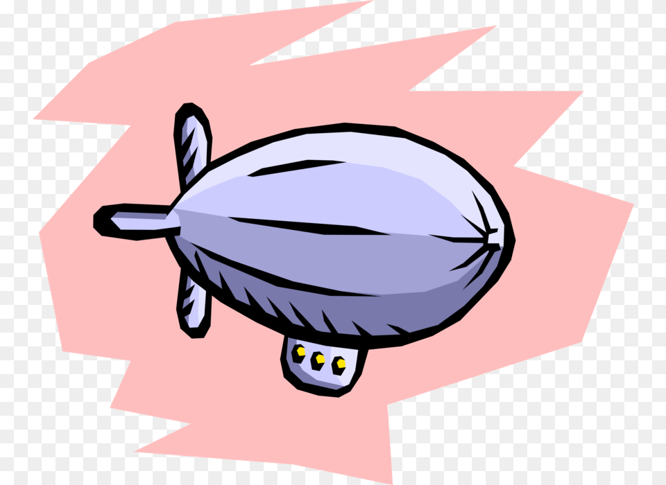 Vector Illustration Of Dirigible Or Blimp Airship Lighter Cartoon, Aircraft, Transportation, Vehicle, Animal Free Png Download