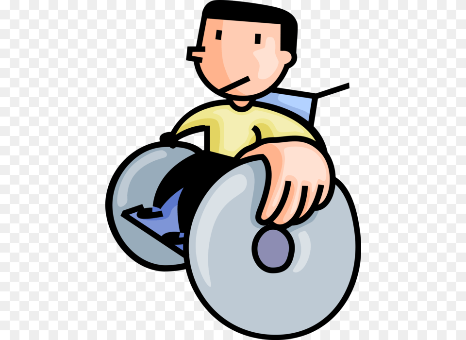 Vector Illustration Of Disabled Boy In Handicapped Boy In Wheelchair, Chair, Furniture Png Image
