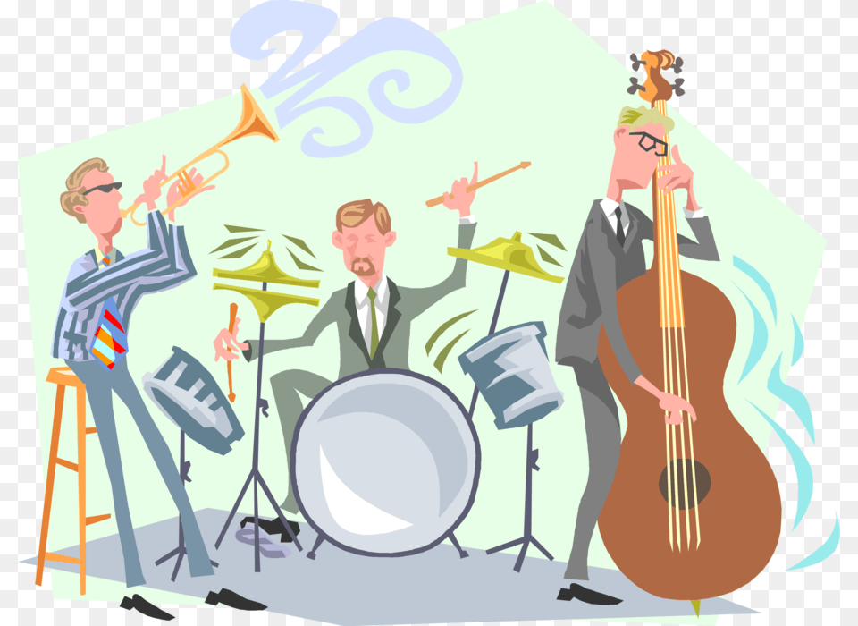 Vector Illustration Of Dixie Jazz Band Musicians Perform Jazz Musicians Clipart, Music Band, Music, Musical Instrument, Leisure Activities Free Png Download